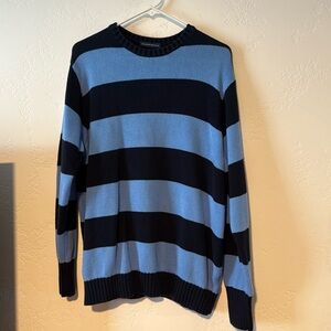 Brandy Melville - Oversize blue strip Sweater Cotton GUC OS  oversized